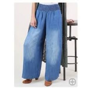 Altar'd State Chambray Wide Leg Pants NWT